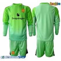 Maglie da calcio Manchester United Portiere Terza Maglia Bambino 2025-26 Manica Lunga (+ Pantaloni corti)
